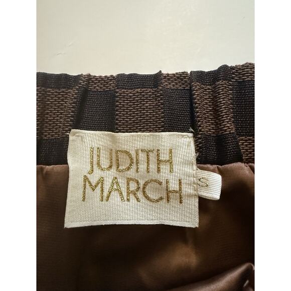 Judith March Check Mate Brown Plaid Fringe Jacquard Wrap Skirt Size S - Picture 5 of 7